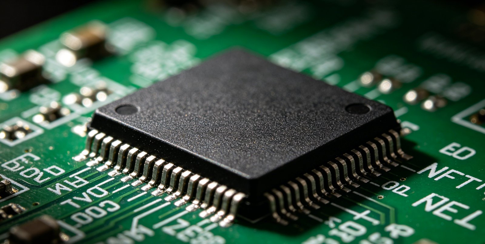 Detailed view of electronic components on a reel